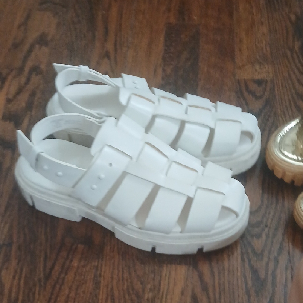 Zara White Women's Sandals